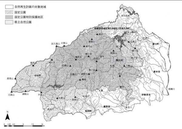 自然再生計画の対象地域図