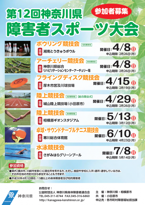 第12回神奈川県障害者スポーツ大会ポスター