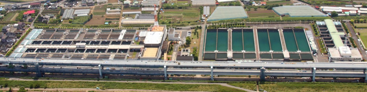 寒川浄水場の全景写真