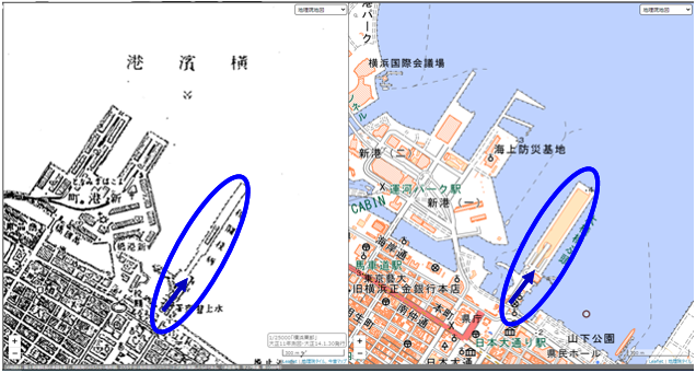 横浜港桟橋（位置図）