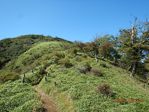 9月24日蛭ヶ岳山頂色づき始め