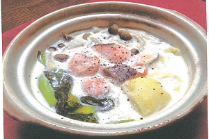 鮭と野菜のミルク鍋