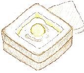 目玉焼きパンの画像