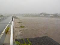 越流堤橋より今田遊水地を望む