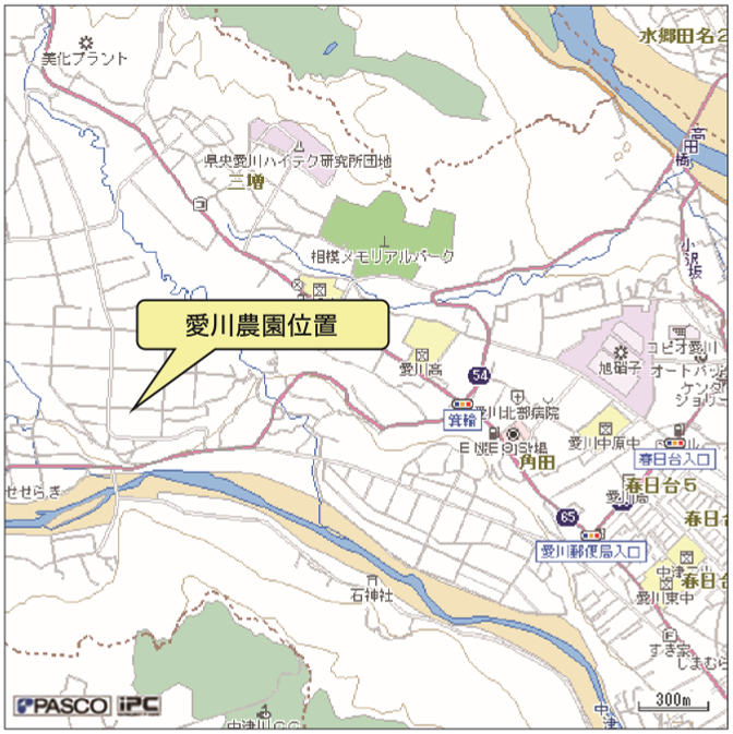 愛川農園位置図