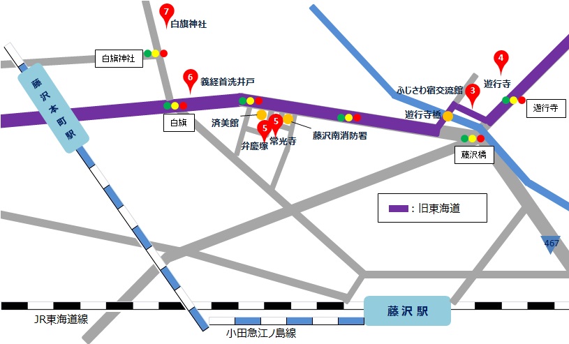 藤沢駅周辺の地図