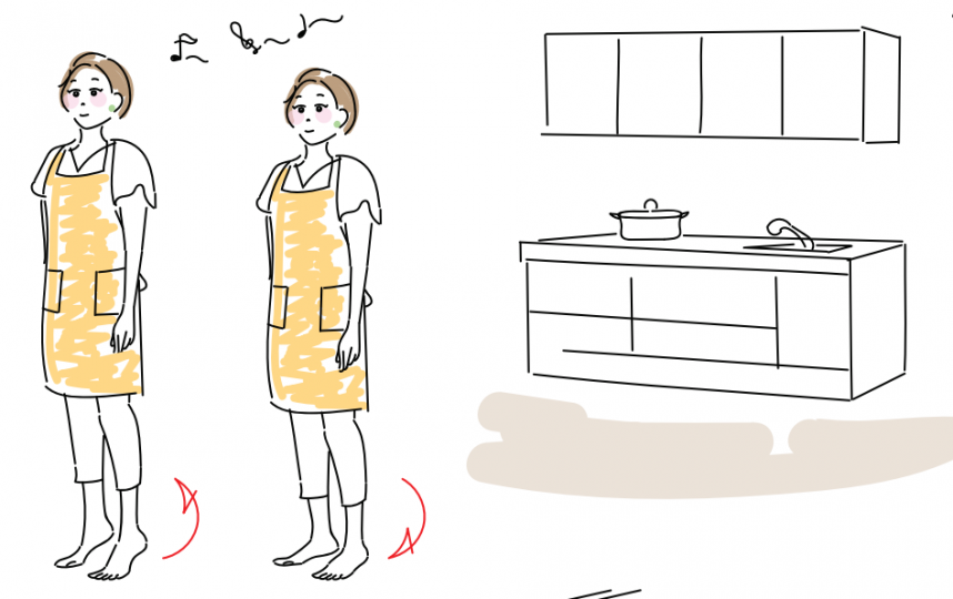 かかとのあげさげ