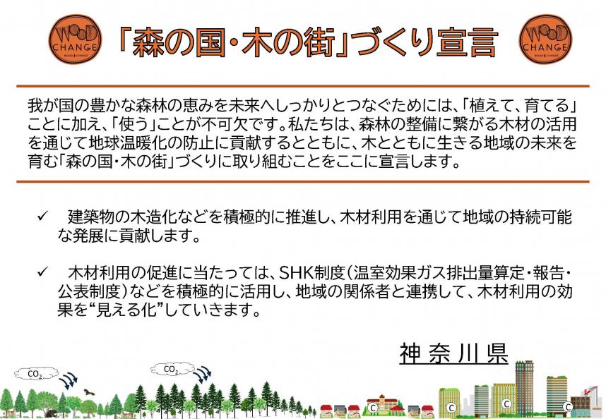 「森の国・木の街」づくり宣言