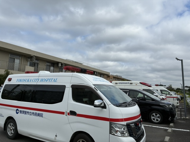 DMATの駐車場到着