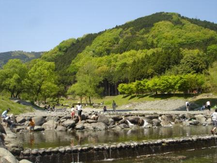 写真:秦野戸川公園を流れる水無川
