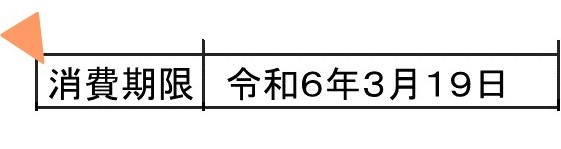 消費期限の表示