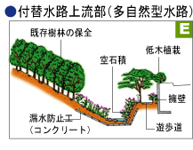 拡大：付替水路上流部