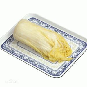 皿の上の白菜