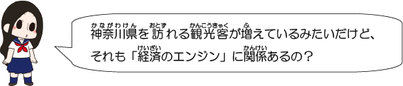 県内の企業だけではなくて、他の地域や外国の企業に神奈川県に来てもらって、県内の経済が活発になるような取組みもしているよ。