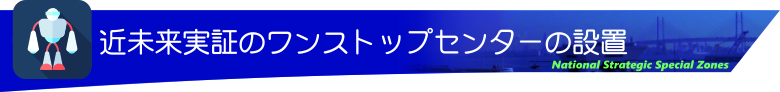 近未来実証ワンストップセンターの設置