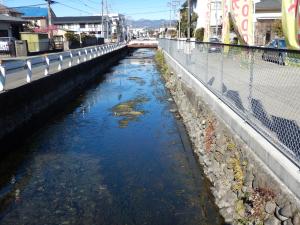 二級河川仙了川護岸補修工事前の画像