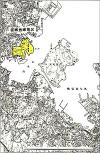 浦郷倉庫地区の地図