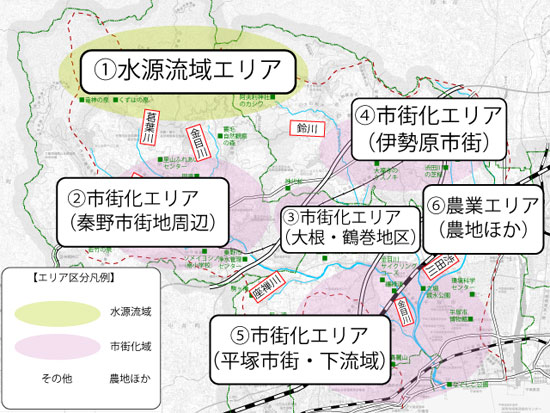 金目川の地図