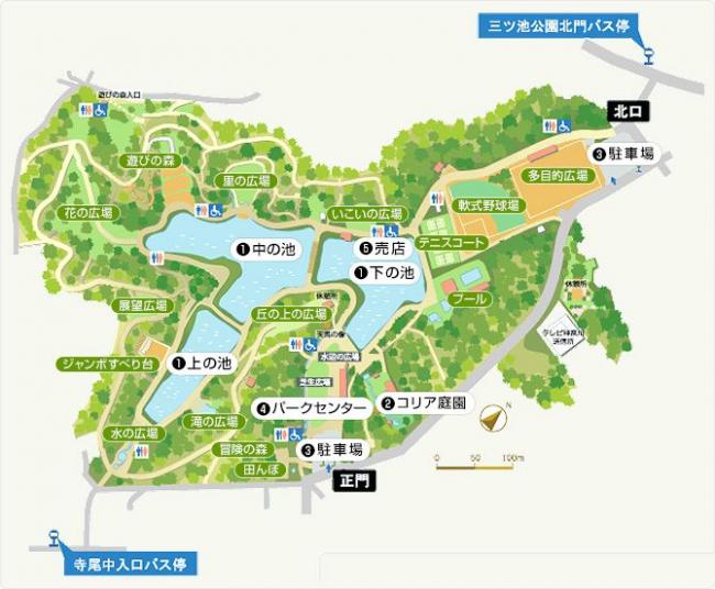 三ツ池公園平面図