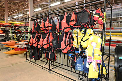 カヌー艇庫の様子