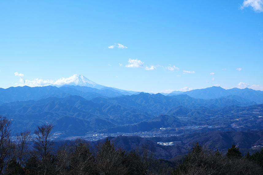 陣馬山から見た富士山