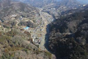 松田町寄地区を空から見た写真
