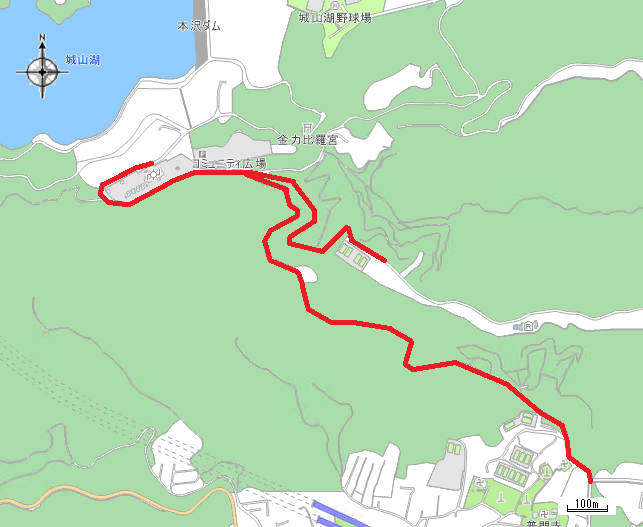 自動二輪車の通行禁止箇所の地図