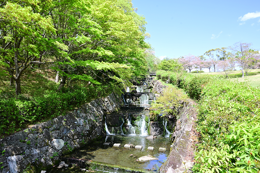 若宮公園を流れる小田川