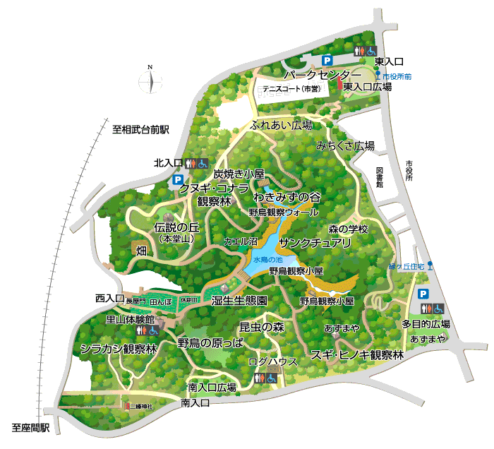 谷戸山公園の地図