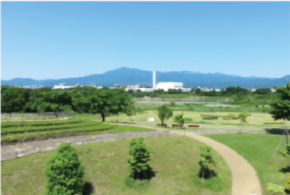 Kanagawa Prefectural Sagami Sansen Park is built on a dry riverb