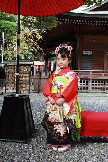 座間神社での七五三風景
