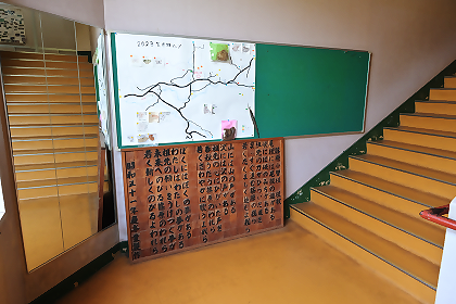 壁面に貼りだされた情報