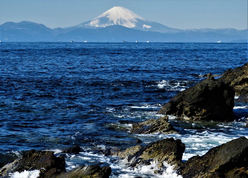 相模湾越しの富士山