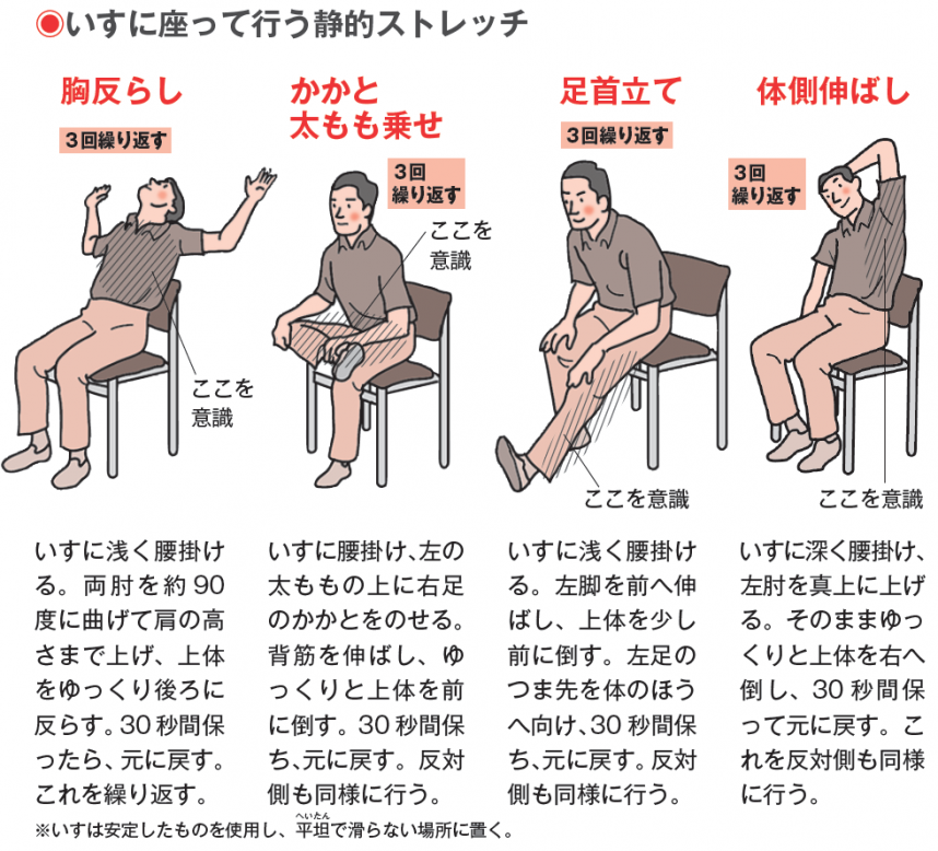 静的ストレッチで、副交感神経を活発に！