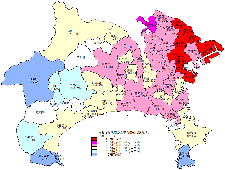 R03公示平均価格（商業）地図