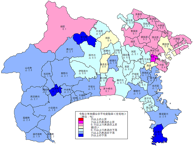 R03公示変動率（住宅）地図