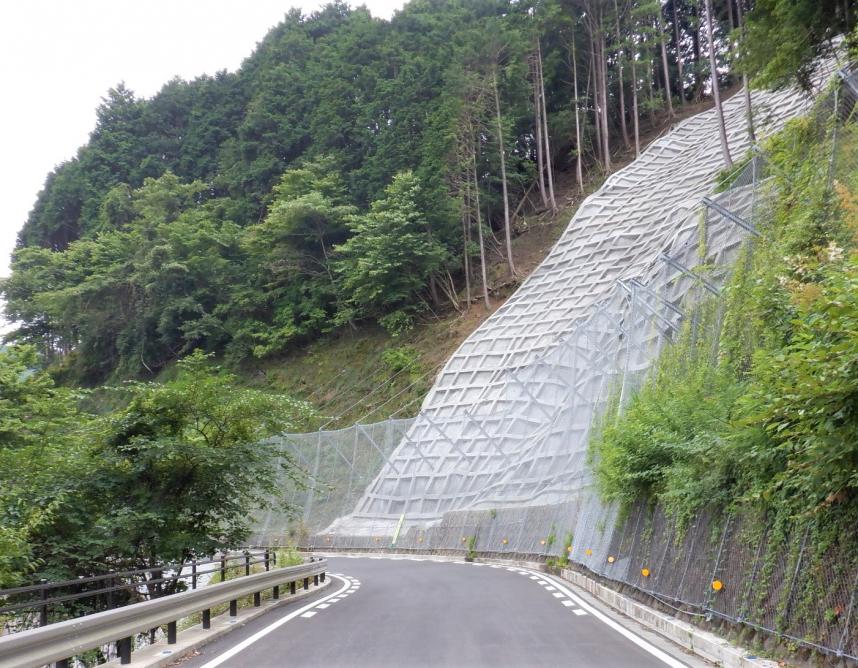 はこね金太郎ライン（南足柄市矢倉沢）法面対策工事