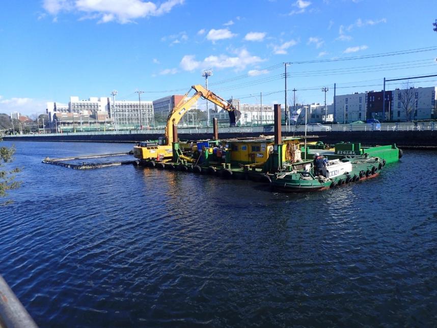 二級河川侍従川（横浜市金沢区六浦四丁目）河川改修工事