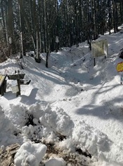 2月15日菩提峠登山口