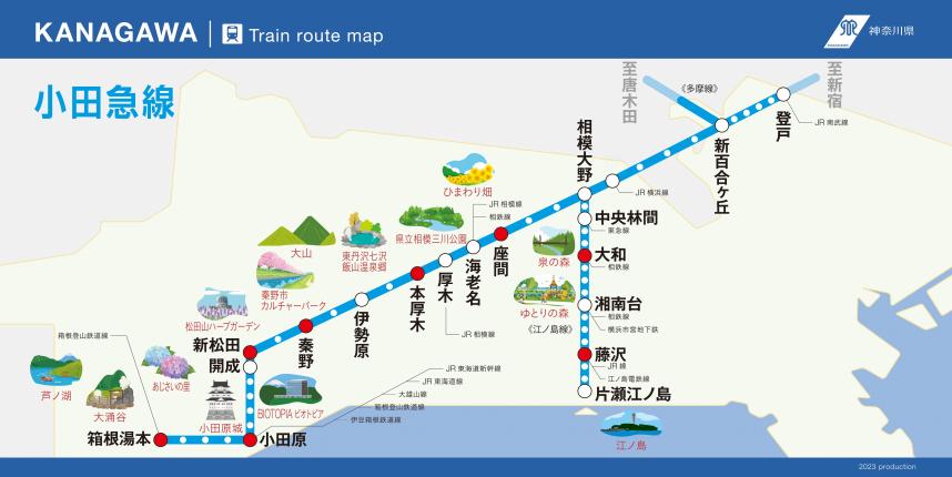 小田急線周辺地図
