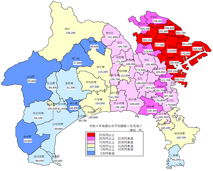 地価 が 上がり そう な 地域 神奈川