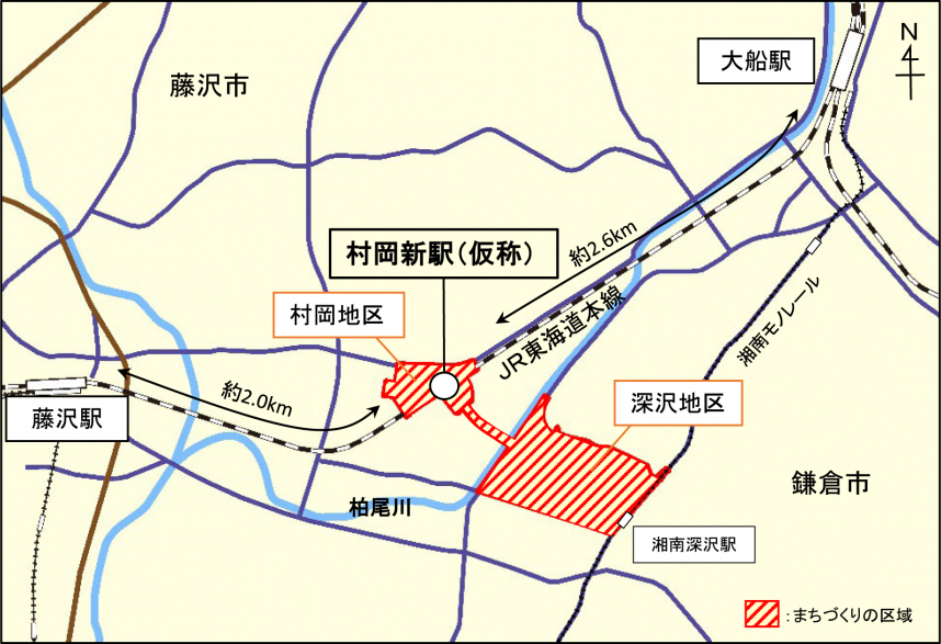 新駅の位置図