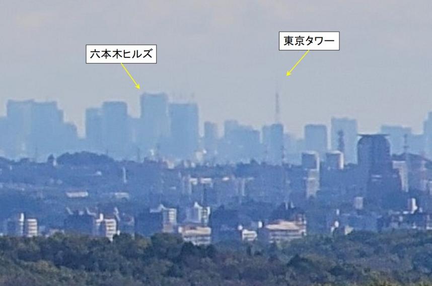 東京タワー方面の拡大写真