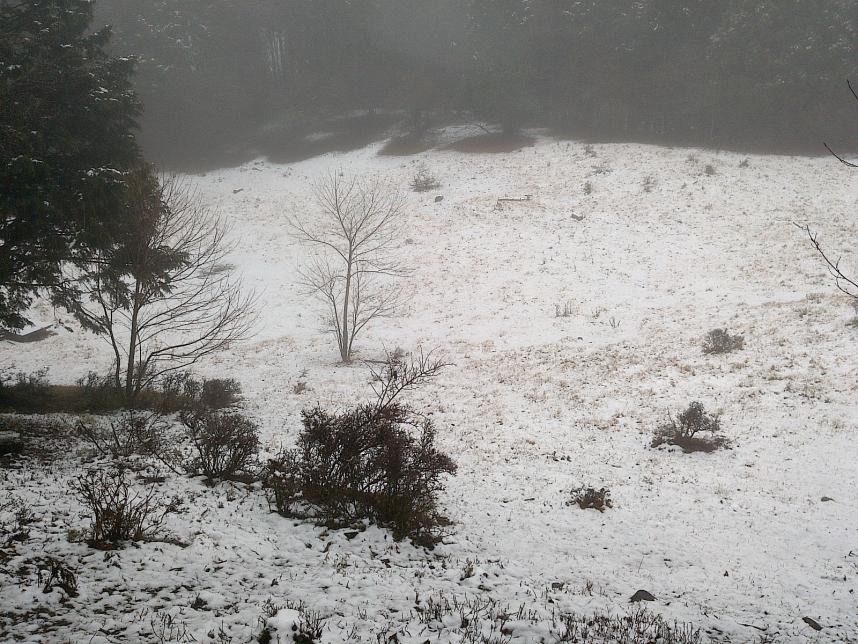 12月6日黍殻山避難小屋前広場