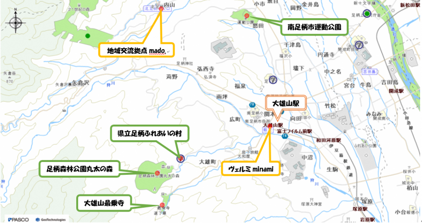 大雄山駅周辺地図