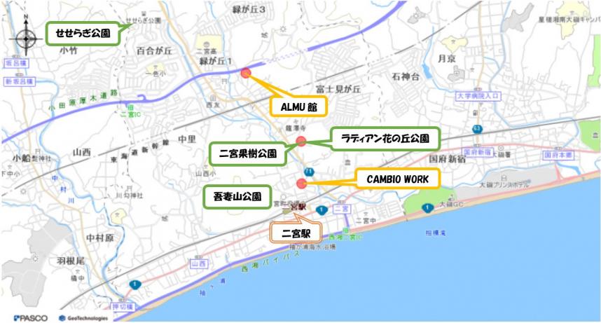 二宮駅地図