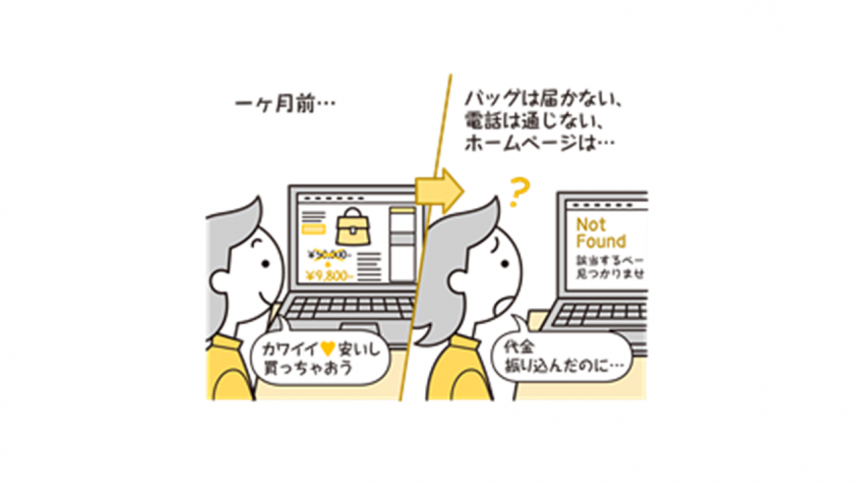 偽サイトを利用した例