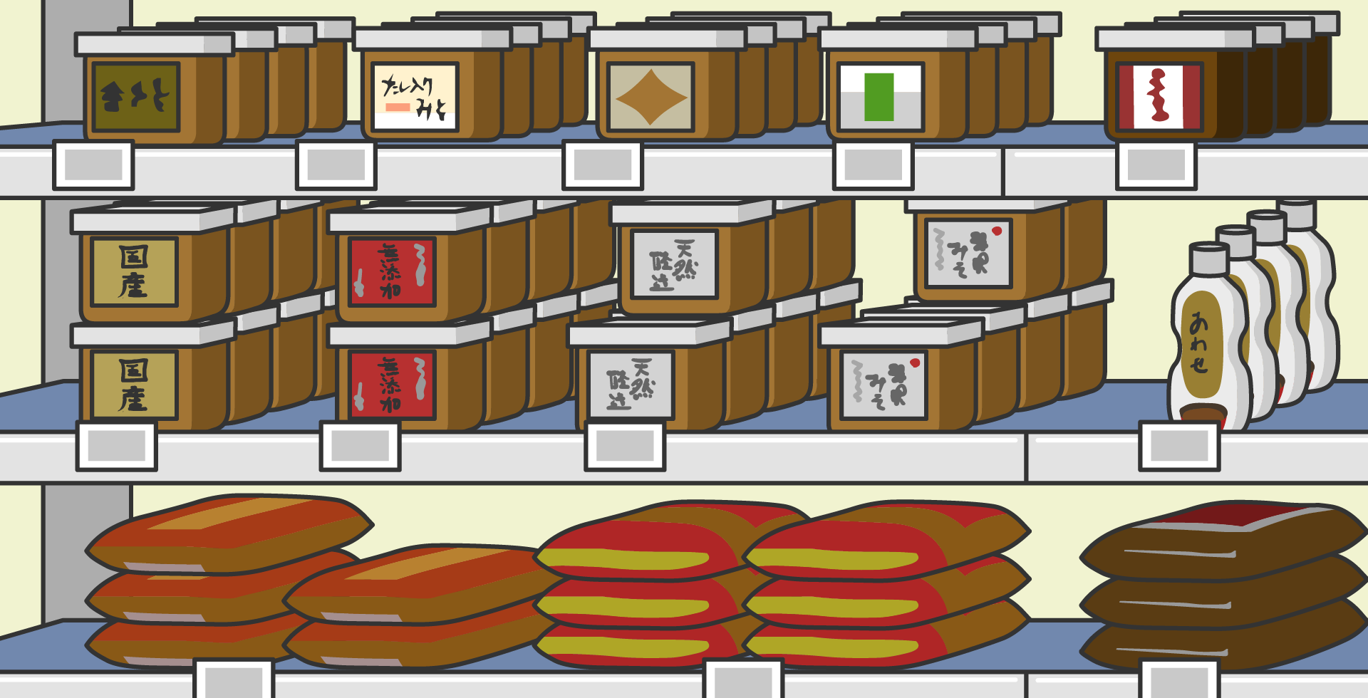 背景(みそ売り場)