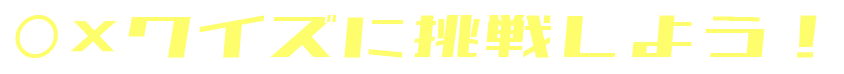 ○×クイズに挑戦しよう！