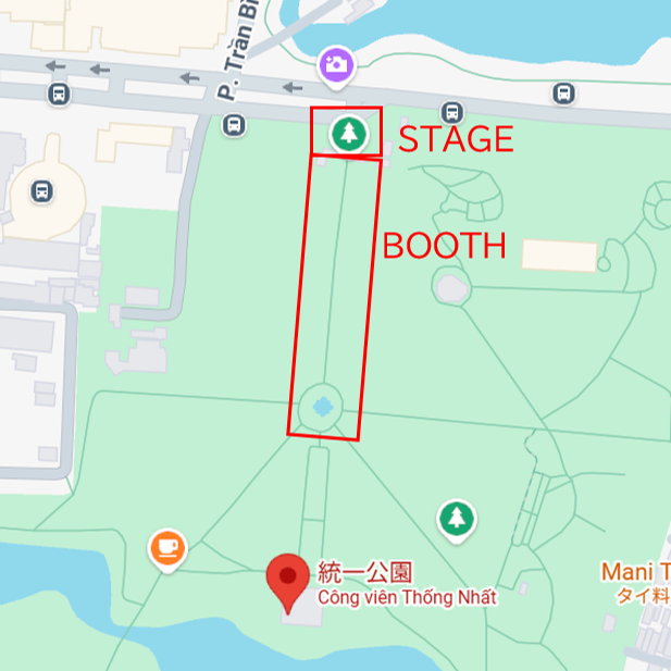 Map to Thong Nhat Park